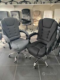 Poltrona ergonomica ecopelle o tessuto