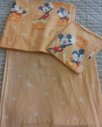 Completo lenzuolo per letto singolo disney