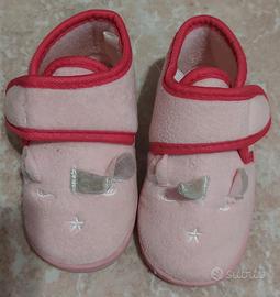 pantofole morbide bambina rosa con unicorno