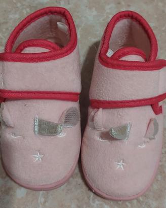 pantofole morbide bambina rosa con unicorno