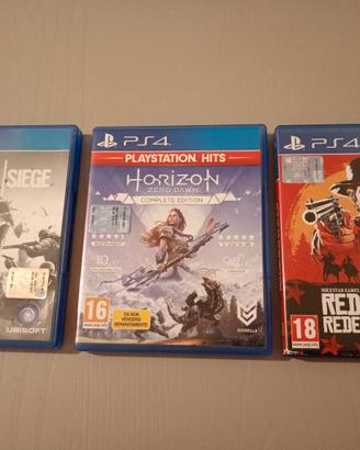 giochi ps4 Horizon zero down, Red dead Redemption