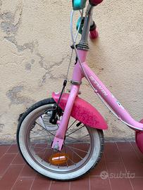 Bici bimba Btwin 16 con rotelle