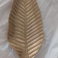 Foglia centrotavola in alluminio dorato