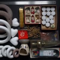 Basi ghirlande, candele, diffusore, decorazioni