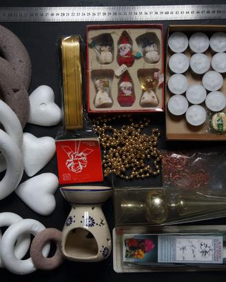 Basi ghirlande, candele, diffusore, decorazioni