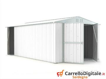 Box garage auto in Acciaio 327x611cm 19mq bianco
