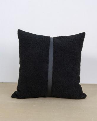Fodera cuscino 50x50 cm Tessuto Taddy Nero fascia