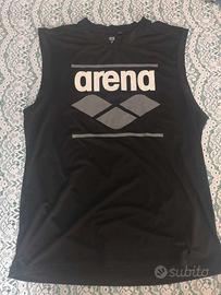 CANOTTA UOMO PALESTRA NERA ARENA TGLIA L