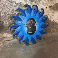 Specchio rotondo lune blu