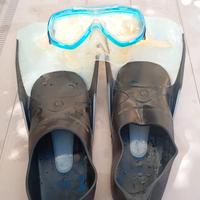 pinne subea lunghe taglia 40/41+maschera cressi 
