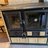 cucina a legna Nordica Rosa maiolica Stufa Putagè