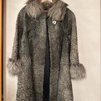 Pelliccia rara in astrakan e visone grigio 40/42