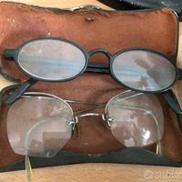 Coppia occhiali vintage anni 60 con custodia
