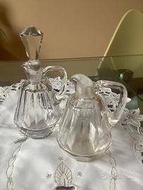 Set olio e aceto in cristallo vintage