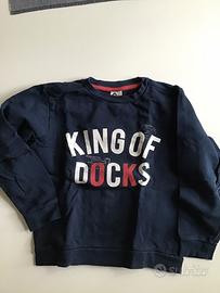 Felpa bambino con scritta 9-10 anni blu