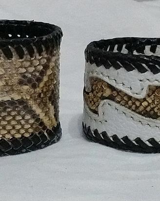 Bracciale Fascia Vera Pelle di Serpente Handmade