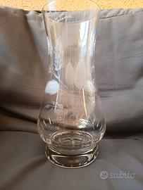 Vaso in vetro con intagli margherite "Matarese"