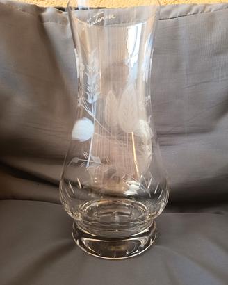 Vaso in vetro con intagli margherite "Matarese"