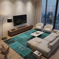 Tappeto moderno patchwork artigianato 