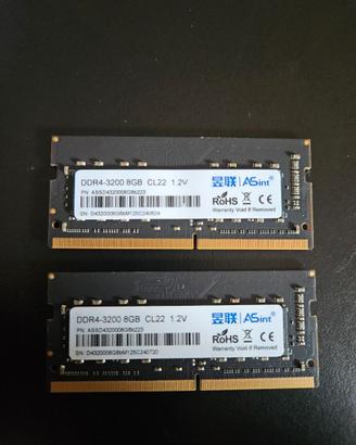 16GB DDR4 3200 (2x8GB )  SODIMM ASINT