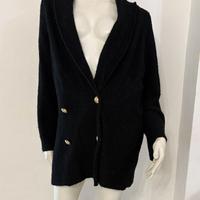MASSIMO DUTTI Cappotto soprabito nero