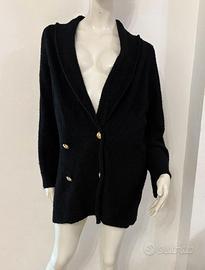 MASSIMO DUTTI Cappotto soprabito nero