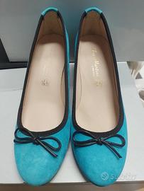 Ballerina turchese con tacco n. 36