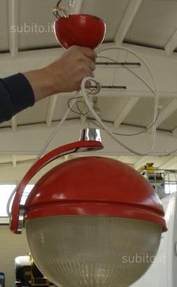 Lampadari Ferro Arancione e Vetro