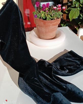 stivali flosci in velluto 