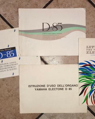 Manuali Organo YAMAHA electone D-85