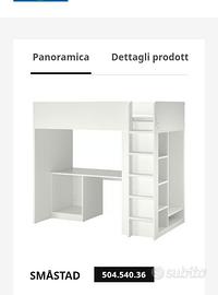 struttura letto castello con armadio 