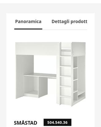 struttura letto castello con armadio 