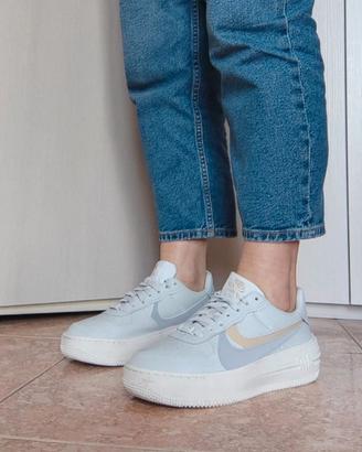 Nike AF1 Platform grigie e bianche