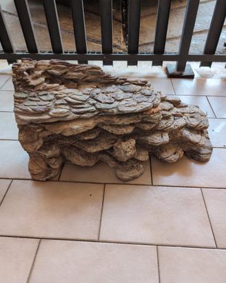 porta filtri acquario in materiale roccioso