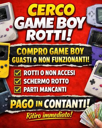 acquist gameboy rotti, non funzionanti, non accesi