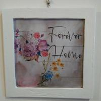targa in legno cartello forever home