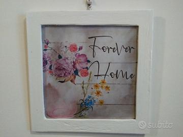 targa in legno cartello forever home