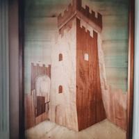 Quadro Montagnana intarsio di legno