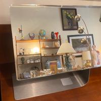 Specchio con particolari in acciaio, anni ‘70