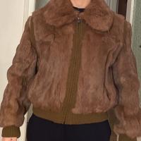 Giacca pelliccia 100% coniglio, maniche removibili