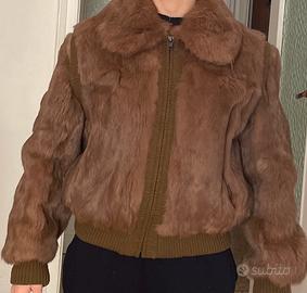 Giacca pelliccia 100% coniglio, maniche removibili