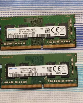 RAM Laptop DDR4 Samsung SO-DIMM 4GB/2GB PC4-2400T
