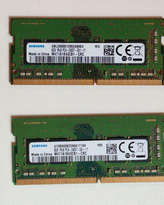 2x8GB RAM Samsung DDR4 PC4-2400T Sodimm (16GB)