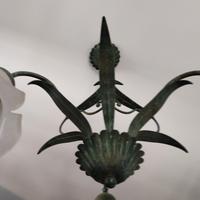 Lampadario in ferro battuto