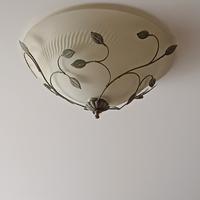 Plafoniera classica a Cupola Vetro decorato e fogl