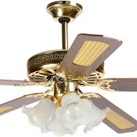 VENTILATORE da SOFFITTO diam.140 Pala legno + luce