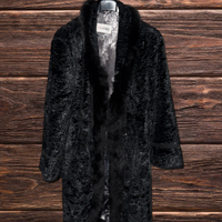 Cappotto vintage in pelliccia nero