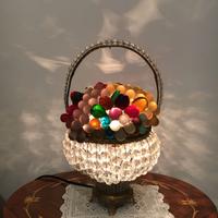 CESTINO/LAMPADA IN VETRO ARTISTICO CECO