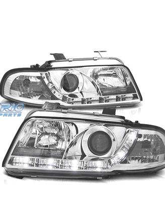 FARI PER AUDI A4 B5 94-99 LUCE DIURNA A LED FONDO 