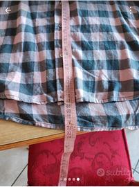 Camicia a quadri grigio e rosa H&M
